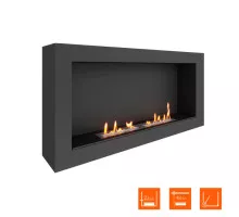 Биокамин SteelHeat WALL ONE 1100 LITE черный