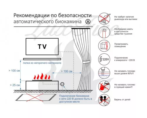 Автоматический биокамин Lux Fire Smart Flame 2000 RC Автоматический биокамин Lux Fire Smart Flame 2000 RC